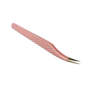 แหนบขนตาปลอมสำหรับขนตาปลอมสีชมพูทำจากสเตนเลสสตีลสั่งติดป้ายได้ตามต้องการ - Product Image 3