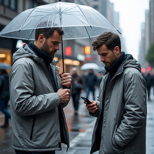 Chaqueta cortavientos con capucha para hombre, chaquetas cortavientos de nailon para senderismo de montaña personalizadas, ropa de calle para niños, abrigo de lluvia para hombre - Product Image 5