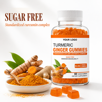 Gummies personnalisées au curcuma et au gingembre, formule ODM Vitamine D3 K2, 60 unités