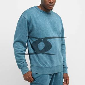 Sudadera con capucha lavada con ácido para hombre, chándales de talla grande de invierno, 100% algodón - Product Image 1