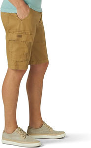 Men's Solid Canvas <b>Cargo</b> <b>Shorts</b> Breathable Quick Dry <b>Elastic</b> <b>Waist</b> Outdoor Summer Casual Fitness Wear - Product Image 3