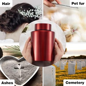 Photo Urnes de crémation personnalisées pour cendres humaines Mémorial funéraire personnalisé en acier inoxydable 5.9 pouces Souvenir décoratif moyen - Product Image 5