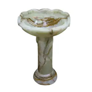 Onyx piédestaux éviers bassins, vert clair Onyx sculpté à la main salle de bain piédestal éviers, lavabos Pakistan