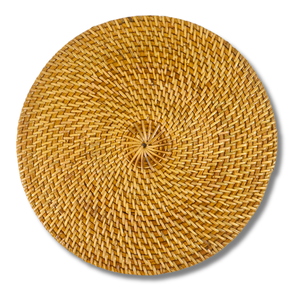PLAQUETTES DE CHARGEUR EN ROTIN Rondes de haute qualité Fabricant vietnamien écologique Tailles et conceptions personnalisées Artisanat disponible - Product Image 1
