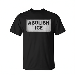T-shirt con Grafica 'Abolish Ice' per Protesta Politica, Categoria Promozionale - Product Image 2