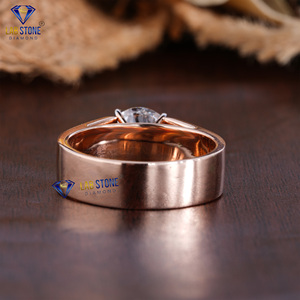 Anillo de oro rosa con diamantes de corte redondo TDW 2,30 de Lab-Stone/La joyería ideal/Color de la EF-VS - Product Image 4