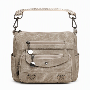 Women's Crossbody <b>Bag</b> <b>Woven</b> Fabric Multi Pocket Shoulder <b>Bag</b> with Patterned Strap - Product Image 1