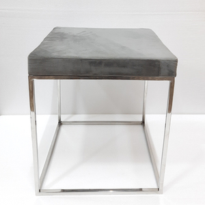 Material de espuma y tela de acero inoxidable, taburete otomano chapado en oro, accesorios para muebles, taburete otomano de forma cuadrada - Product Image 4