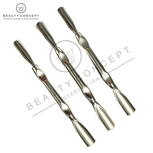 Haut de gamme Logo personnalisé en acier inoxydable ongles cuticules poussoir écologique Double extrémité manucure cuticule poussoir pour peau morte - Product Image 3