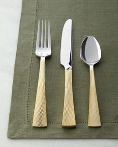 Juego de Cubiertos de Acero Inoxidable Plateado con Mangos Dorados, Ligeros y Ecológicos, Juego de Cubiertos para Decoración de Bodas, Cubiertos Premium 2026 - Product Image 1