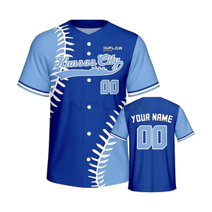 Maillots de baseball personnalisés professionnels, ensembles complets, impression par sublimation OEM, uniforme d'équipe de baseball, 100% polyester, grandes tailles - Product Image 6