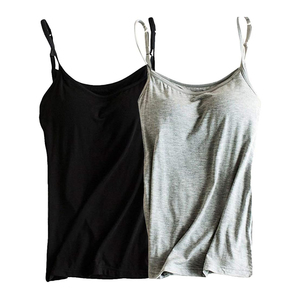 Camisoles pour adultes avec logo personnalisé débardeurs en mélange sergé de coton respirant tissu doux pour la peau grande taille pour adolescents - Product Image 1