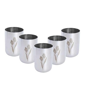 Lightweight Drinking <b>Glasses</b> for Travel and <b>Picnics</b> Stainless Steel Milk Juice Water <b>Glass</b> Premium Quality Hand Crated - Product Image 1