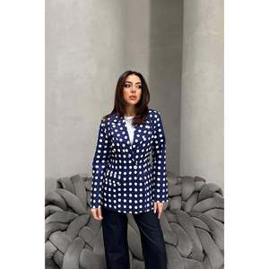 Blazer à pois bleu marine - Bleu marine - Product Image 1
