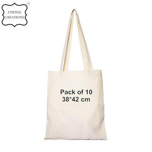 Offre Spéciale réutilisable Designer tissu toile coton Shopping sac fourre-tout Logo personnalisé taille écologique article populaire - Product Image 4