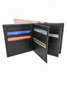 Portefeuille en cuir pour homme de haute qualité, en cuir véritable pur, entièrement lisse, imperméable, séchage rapide, grande capacité, fermeture à glissière - Product Image 3