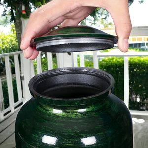 Grande urne en aluminium élégante au design moderne pour adultes Vente en gros pour l'inhumation au cimetière Crémation funéraire Finition élégante pour la sympathie - Product Image 5