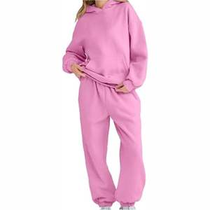 2026 Women Clothing Custom Lightweight Hooded Premium Rhinestone Regular Two Piece Winter <b>Velour</b> Drawstring <b>Tracksuits</b> for Women - Product Image 3