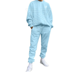 Ensemble de survêtement pour homme en coton 100% de haute qualité, fabriqué en usine, taille plus, hiver, taille élastique, logo personnalisé, respirant - Product Image 2