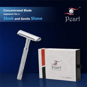 Pearl Men's grooming afeitado Maquinilla de afeitar de seguridad para hombres experiencia de afeitado Premium Blaze Pure Brass Metal - Product Image 4