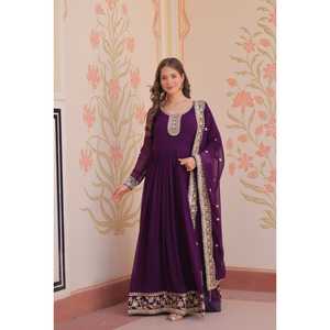 PREMIUM DESIGNER READYMADE Vestido de diseñador de lujo ropa de lujo hecha por Zari y bordado de lentejuelas - Product Image 1