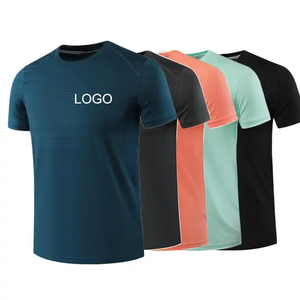 Camiseta de manga corta de doble capa personalizada con estampado de logotipo personalizado de fábrica, camisetas de algodón con lavado ácido para hombre - Product Image 2