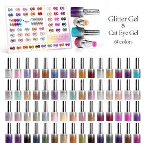 VENALISA Regalo de Navidad y Año Nuevo, Esmalte de Uñas en Gel con Purpurina Efecto Ojo de Gato, 10 ml, Sin TPO ni Hema, 60 Colores con Exhibidor de Colores - Product Image 1