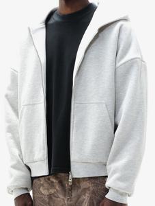 Sweat-shirt brossé surdimensionné 600GSM 100% coton à capuche pré-rétréci et teint doux confortable coupe décontractée pour l'hiver - Product Image 4