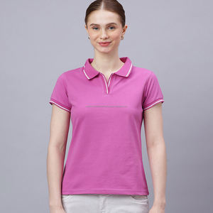 เสื้อโปโลผู้หญิง Fit2Fight คุณภาพสูง สีขาว แขนสั้น เสื้อโปโลสำหรับตีกอล์ฟแบบสั่งทำ เสื้อยืดโปโลสำหรับผู้หญิง - Product Image 1