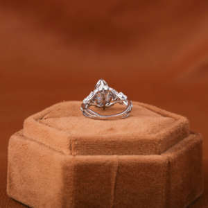 Anillo de compromiso de lujo chapado en oro macizo de 18KT, 2,0 CT, corte Marquesa, Diamante cultivado en laboratorio, elegante anillo de regalo clásico, certificado IGI - Product Image 3