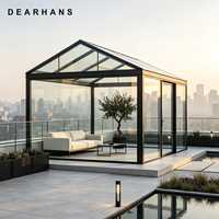 Véranda modulaire à double vitrage étanche, triple vitrage réfléchissant, résistante aux charges de neige, pour rénovation de patio, service de conception gratuit