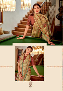 Exquis Gruham pur Banarasi Zari soie Warli imprimé Saree traditionnel fabriqué à la main indien Saree pour les mariages - Product Image 5