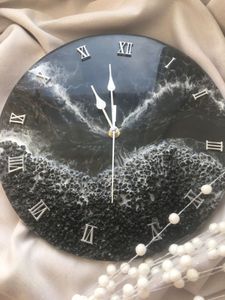 ชุดนาฬิกาหลายชิ้นทำจากเรซินอีพ็อกซี่ภายในนาฬิกาแขวนผนังดีไซน์ทันสมัยใช้แบตเตอรี่ใช้ตกแต่งบ้านหรูหรางานแต่งงาน - Product Image 5