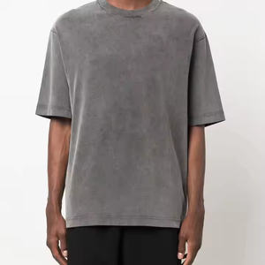 Venta al por mayor de los hombres recortada Boxy lavado ácido Camiseta 100% algodón pesado lavado Vintage camiseta en blanco para hombres y mujeres - Product Image 4