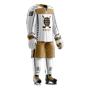 High Quality Custom Designed Breathable Ice Hockey Uniform Set Adults Team <b>Name</b> Jersey Pants Sports Wear Stitching OEM Wholesale - Product Image 3