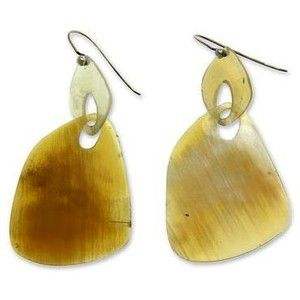 Stylish Everyday Wear Artisan Earrings Handcrafted with Laser Cut Finish Swirl Patterns Horn Colorful <b>Resin</b> Details Angel Style - Product Image 4