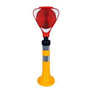 Ensemble de triangles de signalisation solaires clignotants - Rouge - Product Image 1