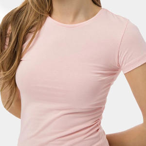 Camisetas de gran tamaño de moda de verano para mujer, ropa de calle de manga corta de punto personalizada de algodón 100%, diseño de Panel en blanco al por mayor para hombres - Product Image 1