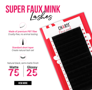 Charmlash ขนตาปลอมขนมิงค์สีดำด้าน, ขนตาปลอมขนมิงค์แบบรัสเซีย - Product Image 2