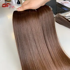 Rambut manusia asli lurus tulang Vietnam dengan penutup ekstensi rambut berkualitas tinggi rambut manusia alami