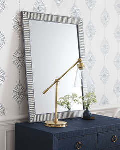 Décoration d'intérieur de luxe à motifs géométriques faits à la main - Cadres de miroir écologiques de qualité en incrustation d'os, design bohème, OEM et ODM disponibles - Product Image 3