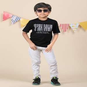 Smart Look 100% coton dans différentes méthodes d'impression et matériaux T-shirt à col rond pour garçon en stock à vendre - Product Image 1