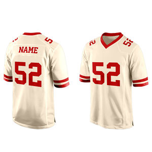 Maillot de football américain nouvelle conception OEM maillots de football blancs sublimés personnalisés vente en gros de maillots de football - Product Image 2