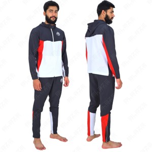 Último Diseño 3 colores chándal Unisex poliéster de alta calidad hombres ropa deportiva chándal deportes chándales hombres panel de contraste - Product Image 6
