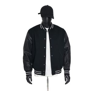 OEM personnalisé vente en gros hiver Baseball vêtements d'extérieur unisexe Letterman plaine blanc Varsity vestes avant Logo personnalisé broderie 2026 - Product Image 1