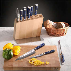 Portacuchillos magnético Premium Color marrón de madera con cuchillo para cortar verduras Utensilios de cocina Soporte de exhibición de cuchillos de mesa - Product Image 4