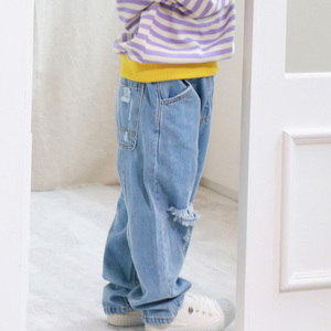 Contikids FP294 Vaqueros Largos Unisex WowDenim Pantalones para Niños Washed Technics Ropa para Niños - Product Image 5