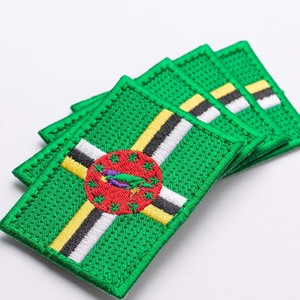 La bandera del país de Dominica Emblema nacional Hierro bordado en, Parche bordado de la bandera de Dominica - Product Image 5