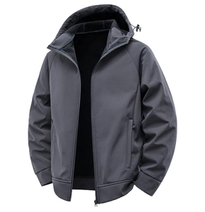 Chaqueta Cortavientos Ligera Personalizada para Hombre, Impermeable, Transpirable, de Secado Rápido, Ecológica, con Cremallera y Capucha Lisa Teñida, Venta al por Mayor - Product Image 5
