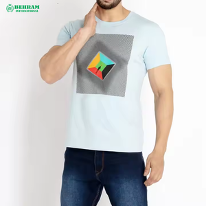 T-shirt personnalisé en polyester/coton à col rond, coupe ample, impression numérique du logo, manches durables anti-boulochage, écologique, pour homme - Product Image 4